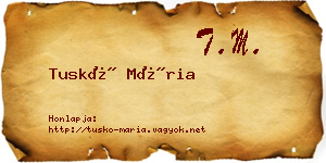 Tuskó Mária névjegykártya
