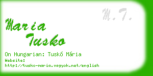 maria tusko business card